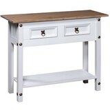  Konzolni stol borovina meksički stil Corona bijeli 90x34,5x73cm | shoptok.hr