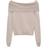 Pull&Bear Pulover taupe siva
