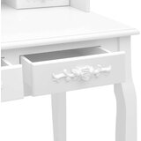 vidaXL Mizica za ličenje s stolčkom bela 75x69x140 cm les pavlovnije | Shoptok.si