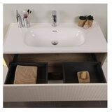 Hanah home Kupatilski ormarić sa umivaonikom i ogledalom (2 komada) Elegant Light Walnut | Eponuda.com