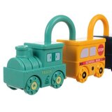 Kruzzel edukativni vlak s lokotima i ključevima, 6 vozila | shoptok.hr