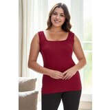Dewberry 21135 Womens Plus Size Tank Top Blouse-BURGUNDY | shoptok.hr