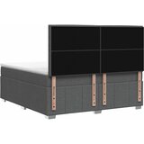  LED okvir za krevet s madracem Tamnosiva 140 x 200 cm Tkanina | shoptok.hr