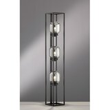 Fischer & Honsel Črna stoječa svetilka s steklenim senčilom (višina 130 cm) Regi – | Shoptok.si