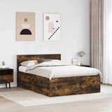  Okvir za krevet s uzglavljem Dimljeni hrast 150 x 200 cm - Dimljeni hrast 150 x 200 cm | shoptok.hr