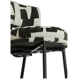 Light & Living Črn/kremno bel oblazinjen barski stol Harvie – | Shoptok.si