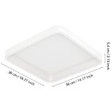 Eglo 901913 - led rgbw plafonsko svetlo sa prigušivačem loretello-z LED/20W/230V 35x35cm bela | Eponuda.com