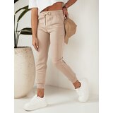 DStreet Spodnie damskie dresowe MILA beżowe | Shoptok.si