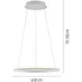 SCHÖNER WOHNEN 15570-16-LED prigušiva luster na sajli QUILLO LED/36W/230V preč.60cm beli | Eponuda.com