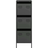 vidaXL Visoka komoda crna 39x35x103,5 cm čelična | shoptok.hr