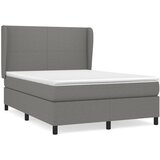 Maison Chic Box spring posteljni - Vzmetna postelja z vzmetnico temno siv 140x190 cm blago SL20158, (21893627) | Shoptok.si