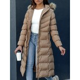 DStreet Płaszcz zimowy damski LUXWARM ciemnobeżowy | shoptok.hr