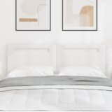 vidaXL Naslon za glavo Preprosta zasnova Čista bela 160 cm Faux usnje | Shoptok.si