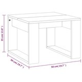  Bočni stolić boja dimljenog hrasta 50x50x35cm konstruirano drvo | shoptok.hr