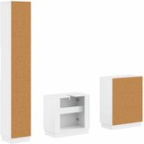  Set za kupaonicu od 3 dijela HOORN Bijela visokog sjaja | shoptok.hr