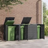 vidaXL Spremište za 4 kante za otpad antracit 276x79x117 cm čelično | shoptok.hr