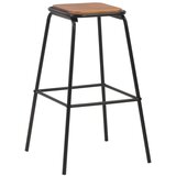Furnova Barski stolčki 4 kosi črni trdna borovina in jeko, (21949018) | Shoptok.si