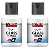  Čista smola super glass pentart 1:1 - 2 x 40 ml Cene'.'