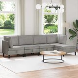  Set namještaja za dnevni boravak 5 pcs Svjetlosiva Baršun | Eponuda.com