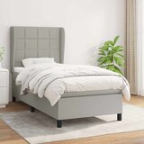  Okvir kreveta s oprugama i madrac svjetlosivi 90x200cm tkanina | shoptok.hr