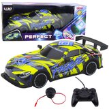 Rc trkaći automobil s osvijetljenim tijelom žute boje | shoptok.hr