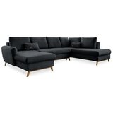 Miuform temno siva raztegljiva sedežna garnitura v obliki črke U Scandic Lagom, desni kot | Shoptok.si
