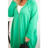 Kesi Women's Plus Size cotton hoodie with zipper green | shoptok.hr