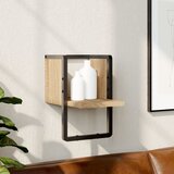 vidaXL Stenska polica s prečko sonoma hrast 20x25x30 cm cene
