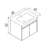 Hanah home Ormarić sa umivaonikom Side 65 v2 784 | Eponuda.com