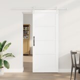 vidaXL klizna vrata sa setom hardvera bijela 83x202 cm od punog drva bora Cijene