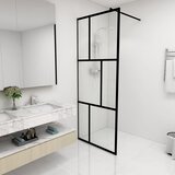 vidaXL Pregrada za tuširanje od kaljenog stakla crna 80 x 195 cm | shoptok.hr