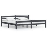 The Living Store Posteljni okvir temno siv iz trdne borovine 200x200 cm - Posteljni Okvir, (21524885) | Shoptok.si