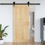  Vrata NARVIK 100 x 210 cm Čvrsta borovina (neobrađena) Prirodna | shoptok.hr