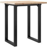 Blagovaonski stol O-oblika 70x70x75 5 cm od borovine i željeza | shoptok.hr