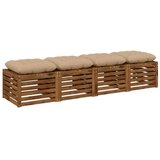  Jastučići za sjedenje VIANEN 4 kom. 100% poliester Pijesak - Pijesak 40 x 40 x 12 cm | shoptok.hr