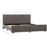  Posteljni okvir siv žamet 180x200 cm, (20794689) | Shoptok.si