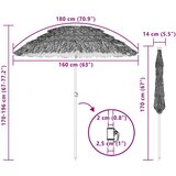  Vrtni suncobran Prirodna 160 x 160 x 196 cm | Eponuda.ba