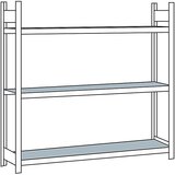 SCHULTE Široki regal, z jekleno polico, višina 2000 mm, širina 2250 mm, osnovni regal, globina 400 mm | Shoptok.si