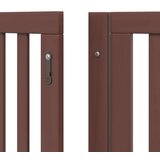 vidaXL Ograda za pse z vrati zložljiva 8 panelov rjava 640 cm les | Shoptok.si