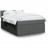 vidaXL Krevet s oprugama i madracem tamnosivi 140x190 cm od tkanine | shoptok.hr