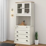 vidaXL Visoka komoda VIGO bijela 80 x 40 x 176 cm od masivne borovine | shoptok.hr