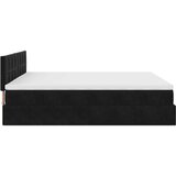  Otomanski krevet s madracem crni 160x200 cm baršunasti | shoptok.hr