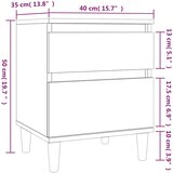  Noćni ormarić siva boja betona 40x35x50 cm | shoptok.hr