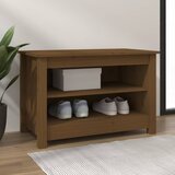  Klupa za cipele boja meda 70 x 38 x 45,5 cm od masivne borovine | Eponuda.com