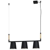 Eglo Viseća lampa LACEY 3xE27 78 cm crna/drvo 43612 | Eponuda.com