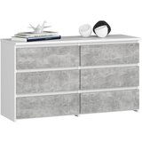 AKORD KOMODA CL100 6SZ PK BELO / BETON, (21703151) | Shoptok.si