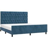  Za krevet s uzglavljem tamnoplavi 160x200 cm baršunasti | shoptok.hr