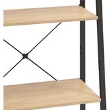  Samostojeće police s 4 razine svjetlosmeđe i crne 56x35x140 cm | shoptok.hr