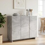  Komoda Betonska siva 85,5 x 31 x 75 cm Konstruirano drvo Slike