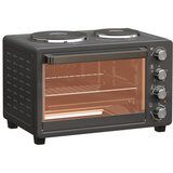 Nesta Mini pečica 28 L, črna, 2600 W, 100&amp;ndash;230 &amp;deg;C, 60-minutni časovnik, 2 grelni plo&amp;scaron;či, pekač, re&amp;scaron;etka, pizza pečica s pladnjem za drobtine, (5000493725) Slike